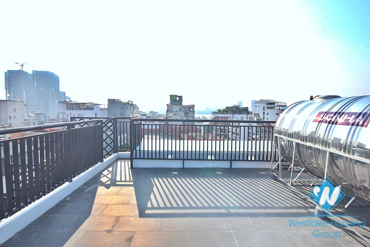 High-end 3 beds apartment with pretty terrace for rent in To Ngoc Van st, Tay Ho